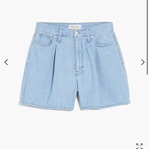 MADEWELL pleated denim shorts